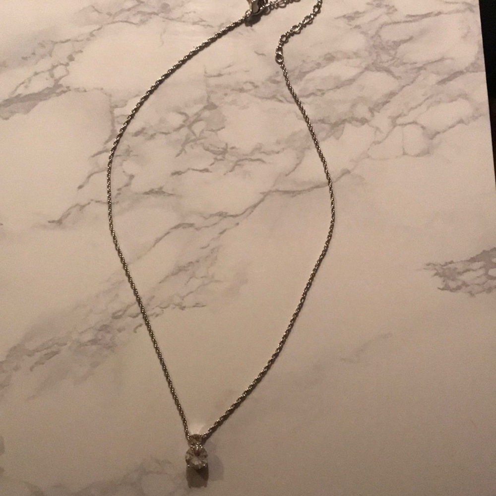 Silver costume necklace